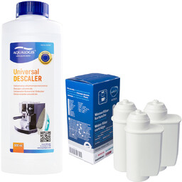Zestaw Philips - Filtr Philips Intenza+ CA6702 3szt, Uniwersalny Odkamieniacz 500ml