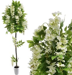KOMPOZYCJA DRZEWKO SZTUCZNE ROŚLINY WISTERIA 130 CM