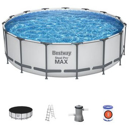 Basen stelażowy z drabinką, pompą i pokrywą Ø457 x 122 cm Bestway