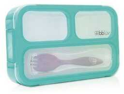 BBluv Lunchbox z widelcem Bento niebieski 3m+ 1szt.