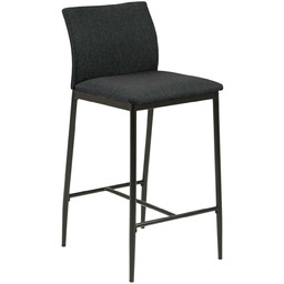 Stołek barowy Demina low grey tapicerowany