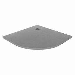 New Trendy Mori brodzik półokrągły 90x90x3 cm szary konglomerat B-0473