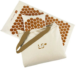 Line Sport ECO polska ekologiczna mata do akupresury z poduszką naturalna bawełna-złoty