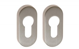 Tarczka owalna B-HARKO TI 02 WB stal nierdzewna, rozstaw śrub 50 mm (komplet)