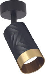 Polux Regulowana tubka przysufitowa ARRAS 323538 czarny złoty