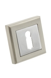 ROZETA KWADRATOWA POD KLUCZ "T" KOLOR NIKIEL/CHROM