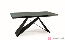 Stół WESTIN CERAMIC Signal 90x160-240, Ossido Verde + czarny mat