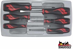Teng Tools Zestaw wkrętaków płaskich i krzyżowych Pozidriv, MD906N4 - 6 szt. - TENGTOOLS (18591-0106)