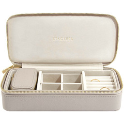 Etui podróżne na biżuterię prostokątne, duże (taupe) Supersize Stackers