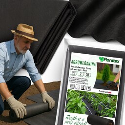 Mocna Agrotkanina 120g 2x20m Czarna Uv Agrowłóknina Mata Antychwastowa