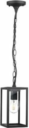 Zewnętrzna LAMPA wisząca MALMO 309211 Polux ogrodowa OPRAWA na łańcuchu ZWIS klatka outdoor IP44 grafitowa przezroczysta