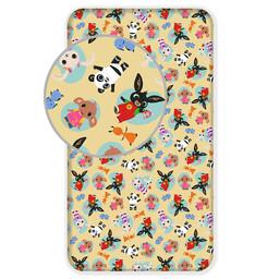 Jerry Fabrics Prześcieradło bawełniane z gumką 90x200 Króliczek Bing 051 5178