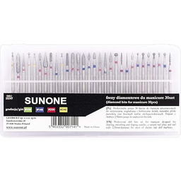 Sunone Frezy Diamentowe 30Szt Hybryda Żel 15247