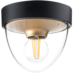Plafon NOOK wys. 15cm E27 IP44 czarny/złoty 7976