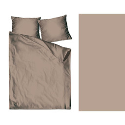 Greno Pościel satynowa 160x200 beżowa Jednobarwna Bielbaw