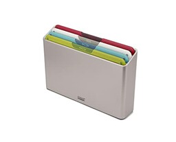 Joseph Joseph Folio Icon - 4-częściowy, antypoślizgowy zestaw kolorowych desek do krojenia z etui do przechowywania, Duża - Wielokolorowy
