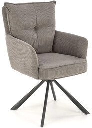Elior Popielaty fotel obrotowy tapicerowany A1-D70