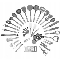 Akcesoria Kuchenne Przybory Zestaw Przyborów Kuchennych 40 Sztuk AG949A