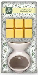 Trawa Cytrynowa Zestaw Kominek Ceramiczny+Wosk, Pan Aroma