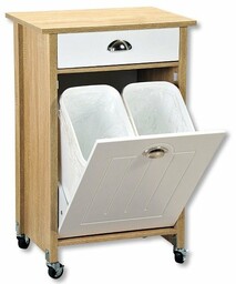 KESPER Barek na kółkach z koszem do segregacji śmieci