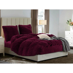 Pościel futrzana bordowa PFJ-010