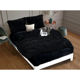 Pościel futrzana czarna PFJ-011