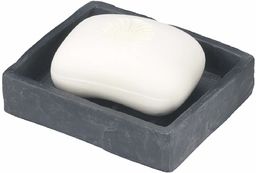 Wenko 17922100 Mydelniczka Slate Rock stonelook, plastikowa żywica poliestrowa, 11,2 x 2,7 x 9,4 cm, szary antracyt