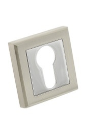 ROZETA KWADRATOWA WKŁADKA "T" KOLOR NIKIEL/CHROM