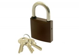 Kłódka atestowana LOB KMM5 zasuwkowa z pałąkiem nierdzewnym BLISTER