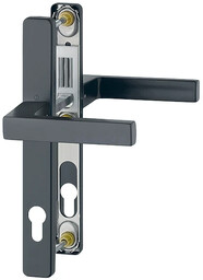 Austin - Komplet klamek na szyldzie 30 mm, z aluminium, kolor czarny