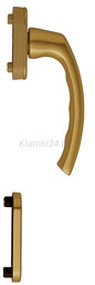 Luxembourg - Klamka połówkowa z dodatkową rozetą na wkładkę do drzwi balkonowych (strona wewnętrzna), kolor stare złoto F4
