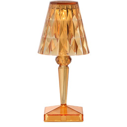 Kartell - Battery Portable Lampa Stołowa IP54 Pastel Pomarańczowy