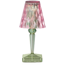 Kartell - Battery Portable Lampa Stołowa IP54 Różowy Zielony