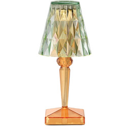 Kartell - Battery Portable Lampa Stołowa IP54 Zielony Pomarańczowy