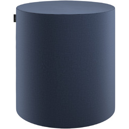 Puf Barrel, granatowy welwet, ø40, wys. 40 cm, Ingrid