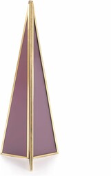 AmeliaHome Organizer Stojak Na Biżuterię Szklany Dekoracja 10x25 cm Brudnoróżowy Fir