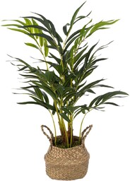 Atmosphera Sztuczna palma jak żywa w doniczce z plecionki, wys. 80 cm