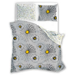 Pościel bawełniana z nadrukiem w stokrotki PER-132