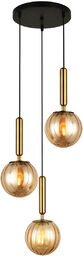 Lampa nad stół wisząca nowoczesna Ravena PND-2324-3A BRO+AMB mosiężny Italux