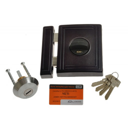 Zamek wierzchni bębenkowy LOB TA01 YETI 1 czarny, 3 kl. atest kl. C