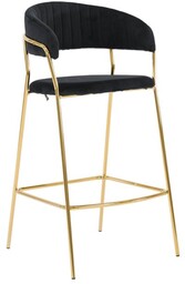 Hoker Glamour czarny BC-01 MARLO / złote nogi