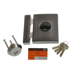 Zamek wierzchni bębenkowy LOB TA01 YETI grafit, 3kl. atest kl. C