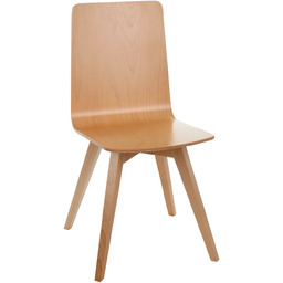 Krzesło Skin wood, drewniane, do poczekalni, w stylu skandynawskim, w stylu rustykalnym, minimalistyczne, lekkie