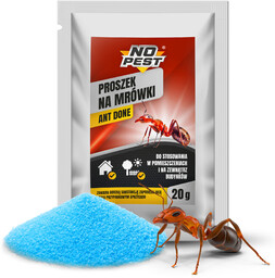 Proszek na mrówki No Pest Ant Done granulat saszetka 20G. Środek na mrówki w domu, ogrodzie.