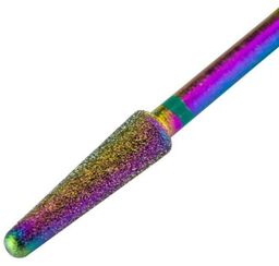 Frez diamentowy Unicorn tęczowy stożek zaokrąglony zielony Nr 7