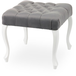 Pufa Ludwik Chesterfield 50x50, kwadratowa, z pikowanym siedziskiem, dla jednej osoby, elegancka, w stylu glamour, kompaktowa, do hotelu, do domu