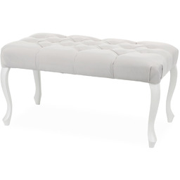 Pufa Ławka Ludwik Chesterfield 49x90, ozdobne, z pikowanym siedziskiem, z giętymi nóżkami, w stylu glamour, do hotelu, do domu