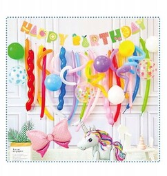 Balony Urodzinowe Zestaw 34Szt Dekoracje Impreza