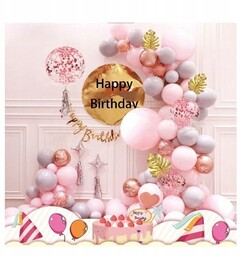 Balony Zestaw Urodzinowy 51Szt Dekoracje Imprezowe