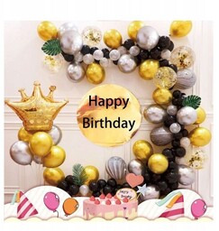 Zestaw Balonów Na Urodziny Przyjęcie Impreze 68Szt